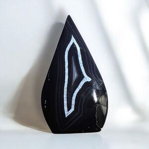 Black Agate Crystal‎ Tear Drop (6)